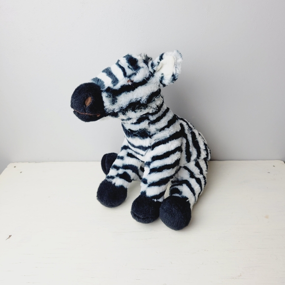 Adventure Planet Zebra Stuffed Zoo Animal Plush Black White Striped 10" Soft - Picture 2 of 15